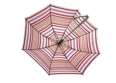 Paraguas rayado de la lluvia de los niños del aluminio colorido, paraguas portátil para la lluvia y viento