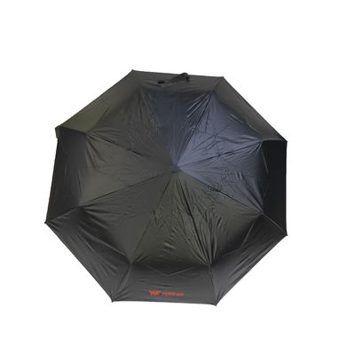 Los 95cm de capa negros paraguas de visita turístico de excursión de 3 dobleces
