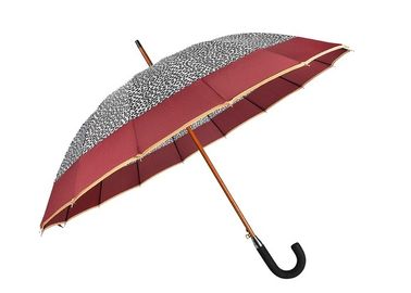Los paraguas promocionales de encargo automáticos 16 proveen de costillas 25 pulgadas de eje de madera