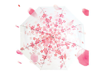 Manija coloreada plástico transparente compacto al aire libre del gancho del paraguas de la lluvia