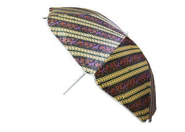 Parasol de playa portátil impermeable robusto, tela de satén al aire libre del paraguas del patio