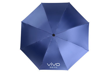 A prueba de viento fuerte plegable modificada para requisitos particulares del paraguas 3 automáticos de la promoción del logotipo pequeños