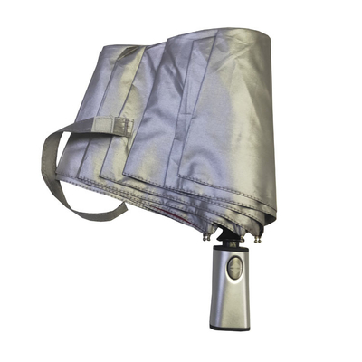 Paraguas automáticos del doblez de la pongis ULTRAVIOLETA a prueba de viento de la protección 3 para los adultos