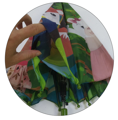 Pequeña pongis del marco metálico paraguas de dos capas para los niños